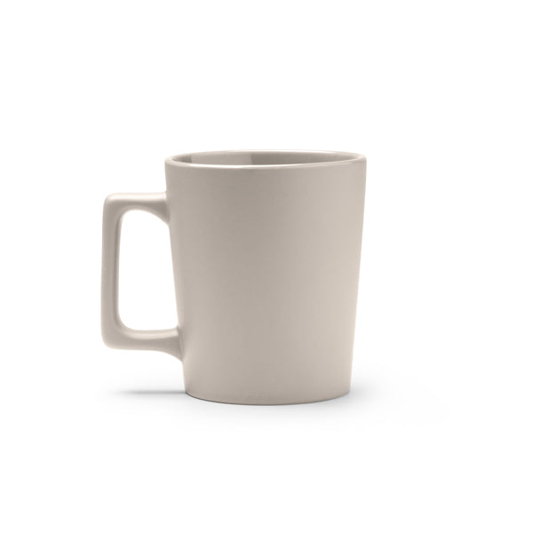 Dunlok - Taza de cerámica de diseño y con asa grande cuadrada - Gris