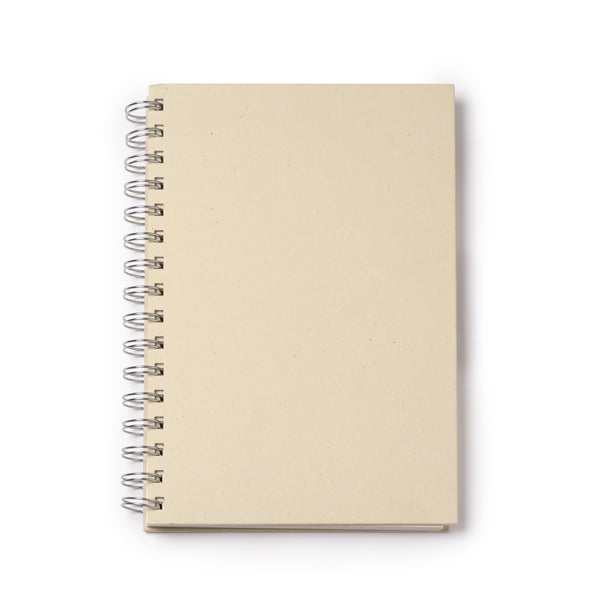 Ranic - Libreta A5 realizada en cartón reciclado de briks de leche - Crudo