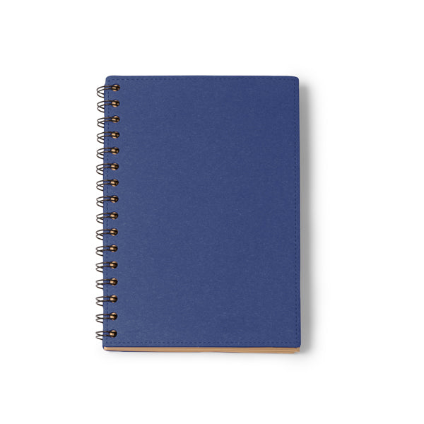 Nusax - Libreta A5 con portada rígida de cartón reciclado y espiral doble - Royal