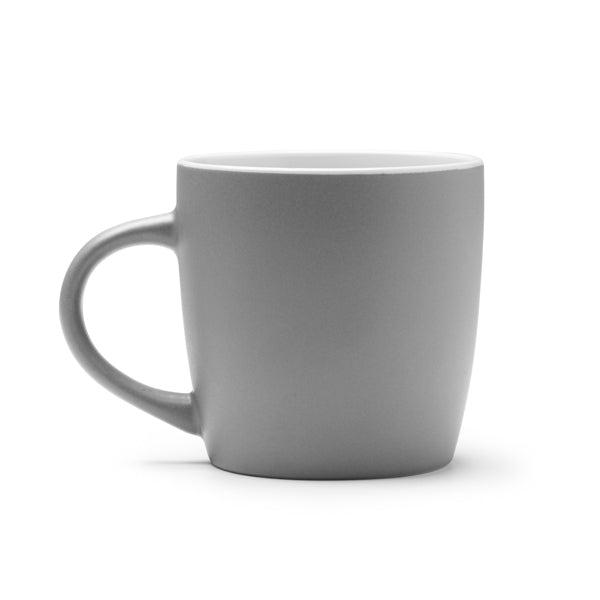 Amit - Taza elaborada en cerámica con diseño compacto y acabado mate - Gris