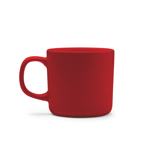 Molis - Taza compacta de cerámica con acabado mate - Rojo