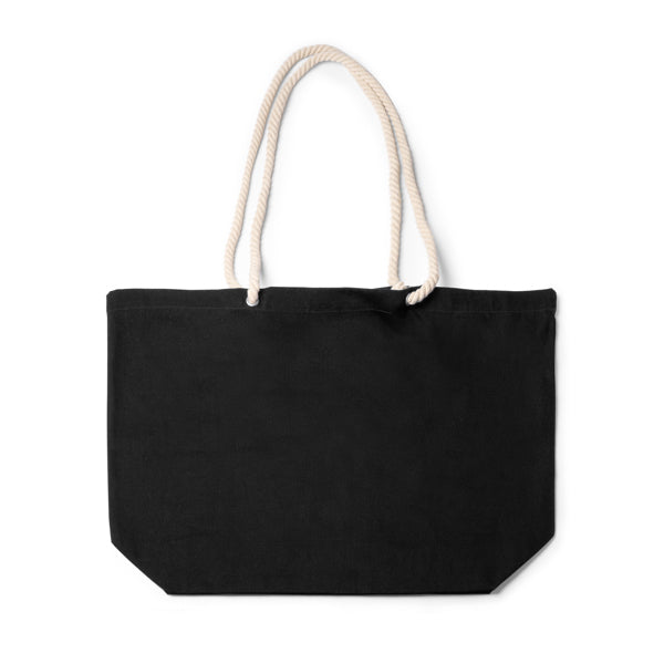 Zuko - Bolsa de playa realizada 100% en algodón de 260g/m² - Negro