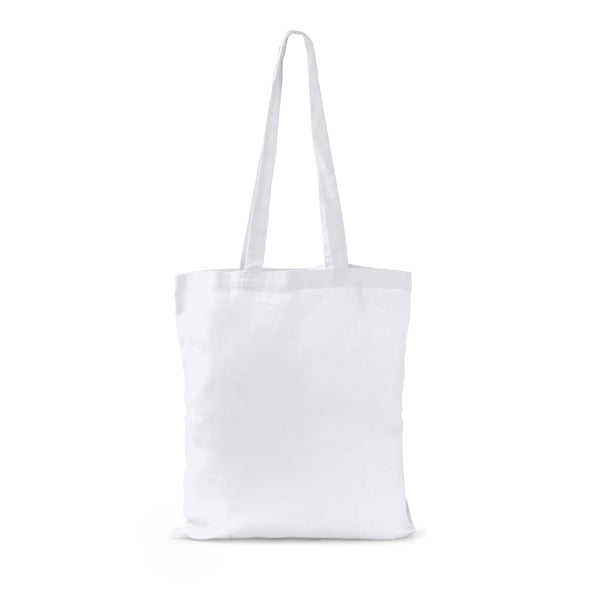 Dorsi - Bolsa 100% algodón orgánico 220 g/m² a color con asas de 70 cm a juego - Blanco