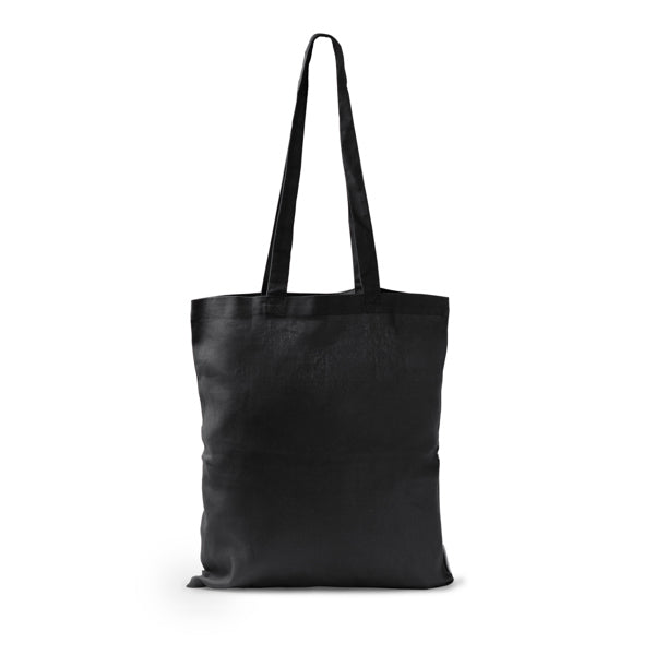 Dorsi - Bolsa 100% algodón orgánico 220 g/m² a color con asas de 70 cm a juego - Negro