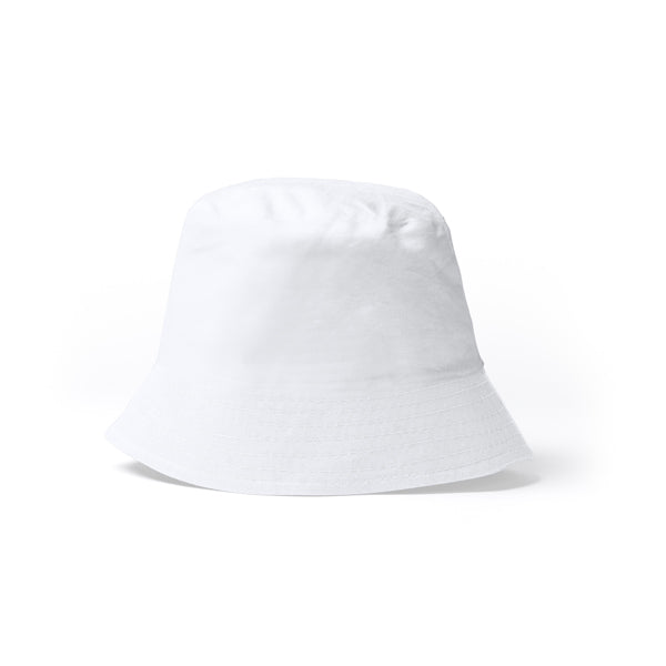 Zuma - Gorro100% algodón, en estilo bob para niños con diseño en colores vivos - Blanco