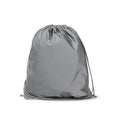 Lazar - Mochila de cuerdas reflectante realizada en suave poliéster 210D - Gris