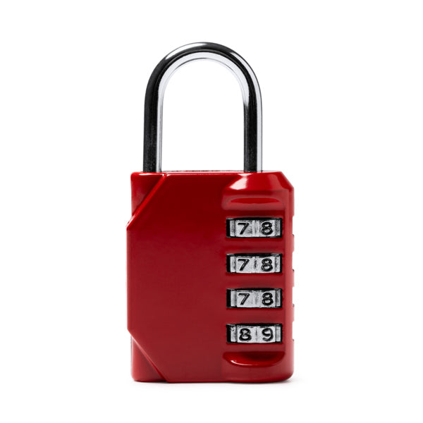 Milvia - Candado con combinación de 4 dígitos - Rojo