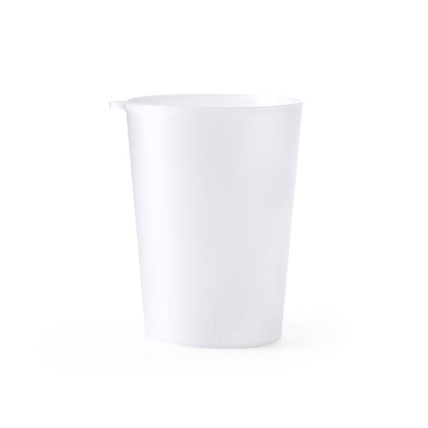 Korvax - Vaso reutilizable de PP flexible con capacidad 500ml con argolla - Transparente