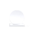 Garay - Trofeo de cristal de diseño circular con base rectangular - Transparente