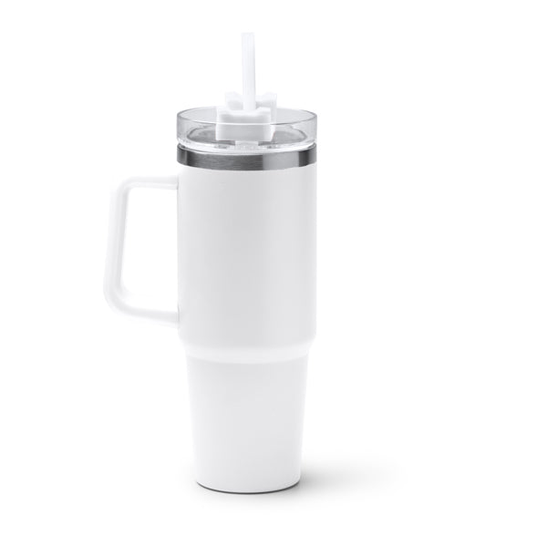 Kranston - Taza térmica de doble capa en acero inoxidable 304 reciclado - Blanco