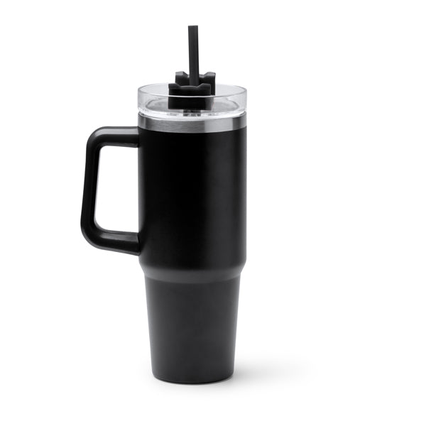 Kranston - Taza térmica de doble capa en acero inoxidable 304 reciclado - Negro