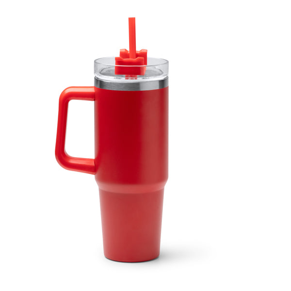 Kranston - Taza térmica de doble capa en acero inoxidable 304 reciclado - Rojo