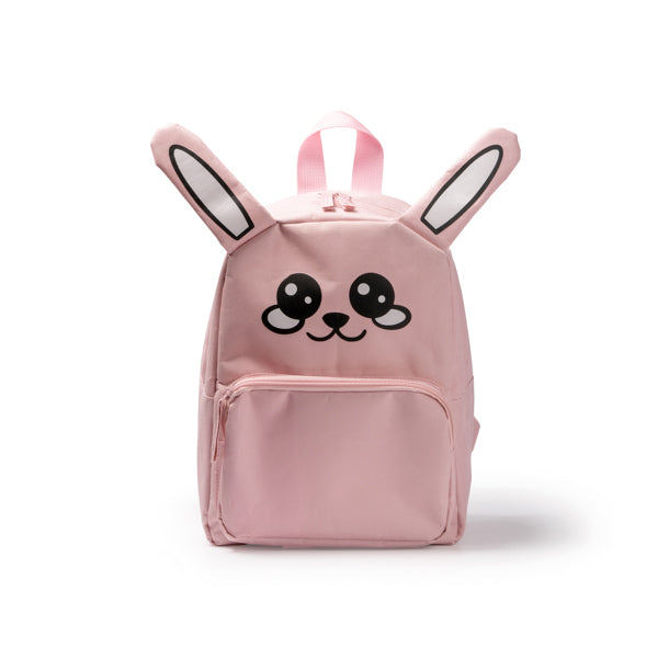 Bingo - Mochila infantil realizada en RPET con divertido diseño de animales - Rosa Claro