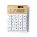 Verex - Calculadora de 8 dígitos realizada en ABS reciclado y bambú - Blanco