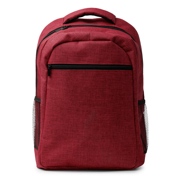 Megan - Mochila realizada en 600D RPET con acabado jaspeado - Rojo Vigore