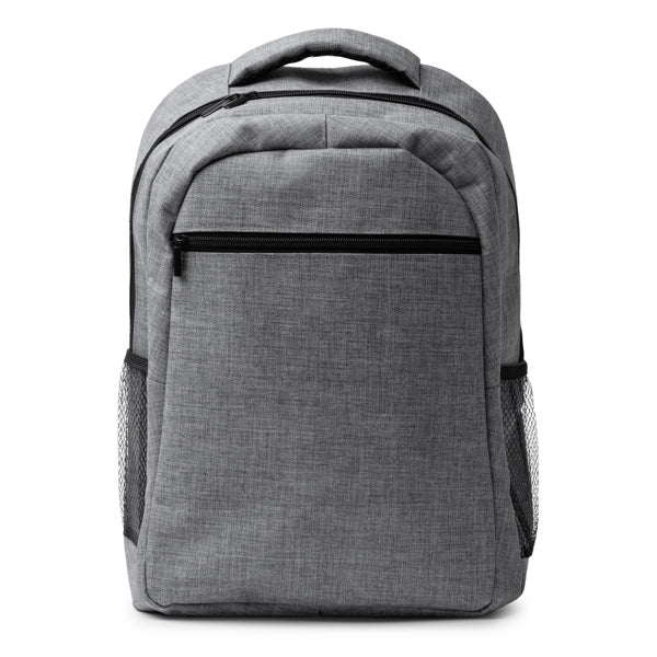 Megan - Mochila realizada en 600D RPET con acabado jaspeado - Gris Vigore