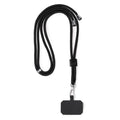 Suki - Lanyard portamóvil de poliéster reciclado RPET - Negro