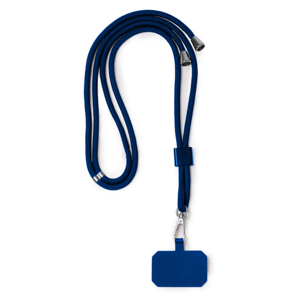 Suki - Lanyard portamóvil de poliéster reciclado RPET - Royal