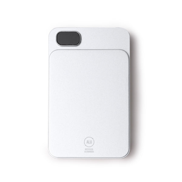 Vatum - Batería externa magnética de 10000 mAh con cuerpo de aluminio reciclado - Plata