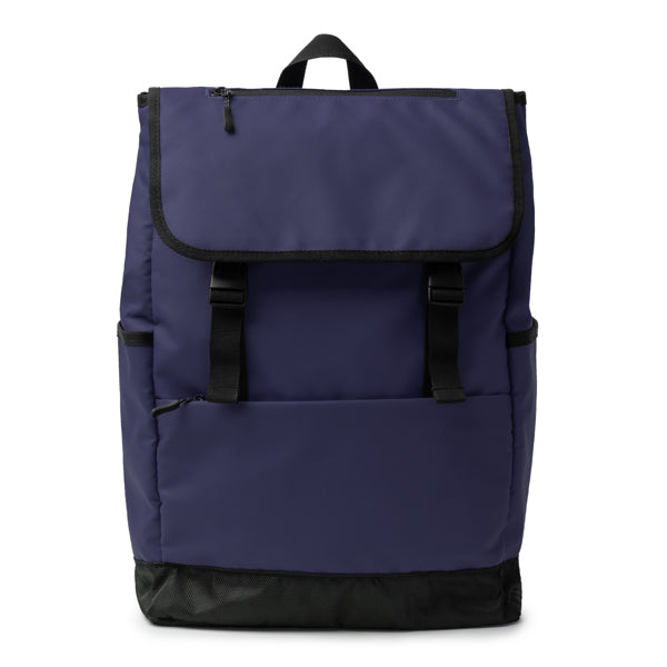 Trois - Mochila con solapa realizada en PU Leather - Marino