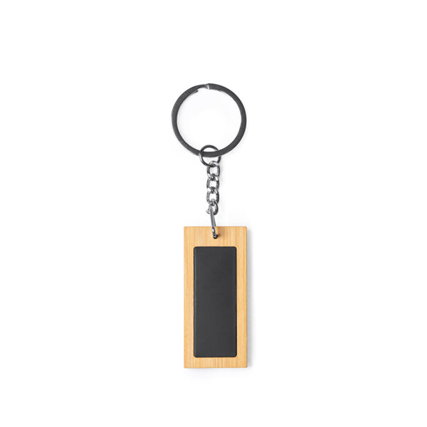Kraus - Llavero realizado en bambú y acero en dos formatos - Rectangular