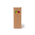 Marga - Set de 4 lápices en colores flúor con madera negra - Crudo