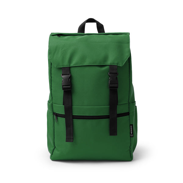 Solap - Mochila con solapa realizada en 600D RPET - Verde Oscuro