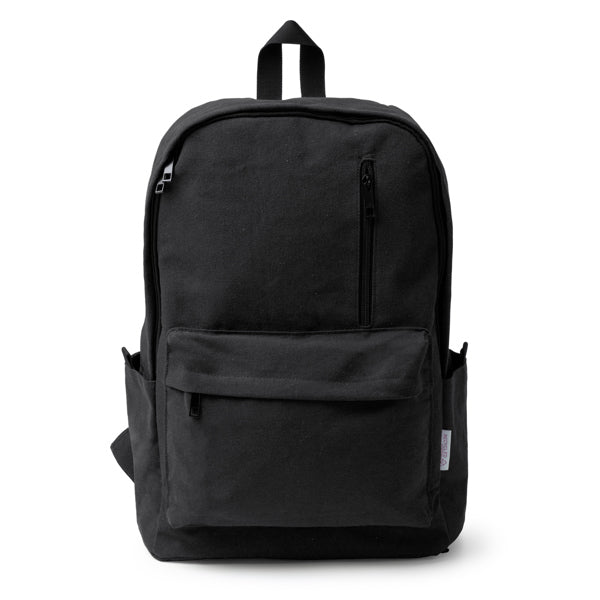 Hudson - Mochila de algodón reciclado 330 g/m² - Negro