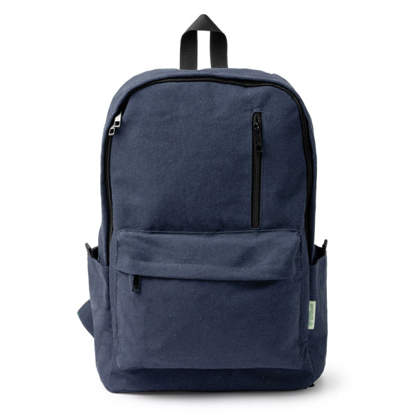 Hudson - Mochila de algodón reciclado 330 g/m² - Marino