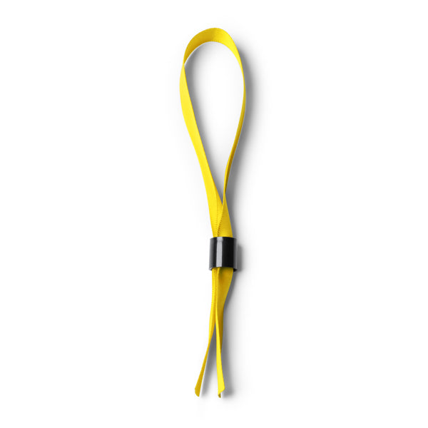 Rave - Pulsera ajustable de poliéster con cierre de seguridad (no retornable) - Amarillo