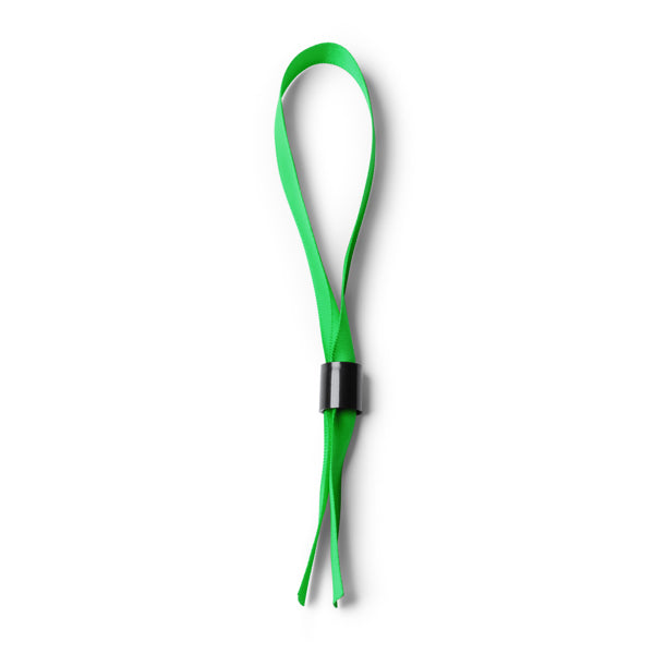 Rave - Pulsera ajustable de poliéster con cierre de seguridad (no retornable) - Verde Helecho
