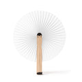 Tao - Paipai plegable con varillas de madera - Blanco