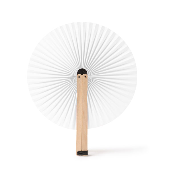 Tao - Paipai plegable con varillas de madera - Blanco