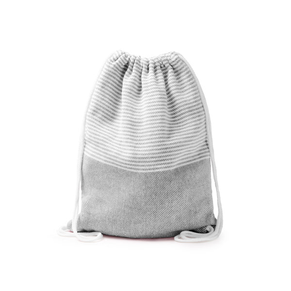 Madeira - Mochila pareo realizada en algodón reciclado 190 g/m² - Gris