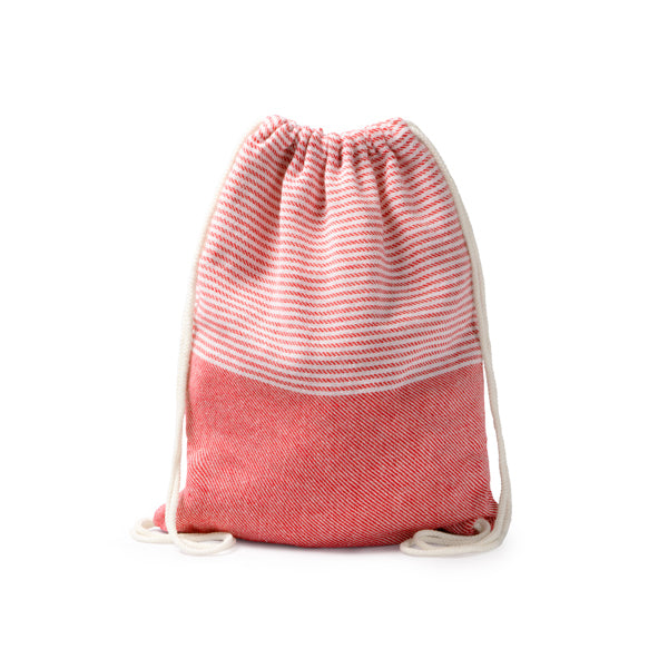 Madeira - Mochila pareo realizada en algodón reciclado 190 g/m² - Rojo