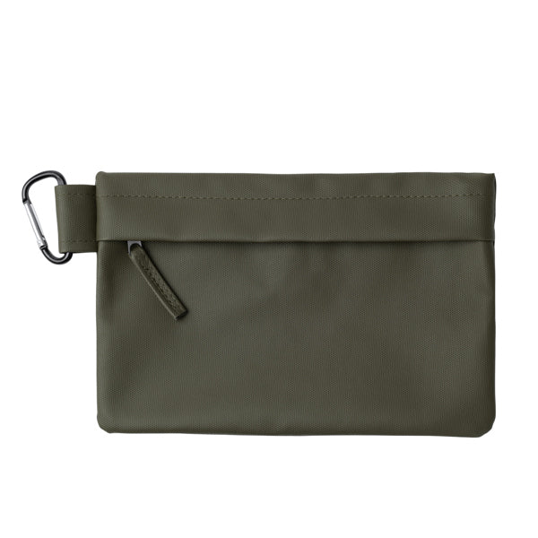 Madison - Neceser elaborado en suave PU Leather, de acabado en color liso - Verde Oscuro