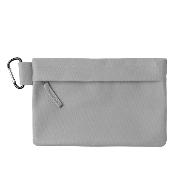 Madison - Neceser elaborado en suave PU Leather, de acabado en color liso - Gris