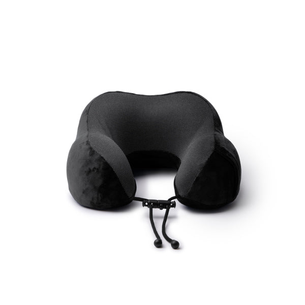 Destin - Almohada para viaje elaborada en poliéster - Negro