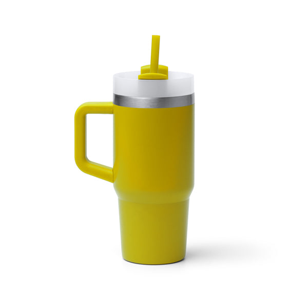 Gotex - Taza térmica elaborada en acero inoxidable 304 reciclado con asa - Amarillo