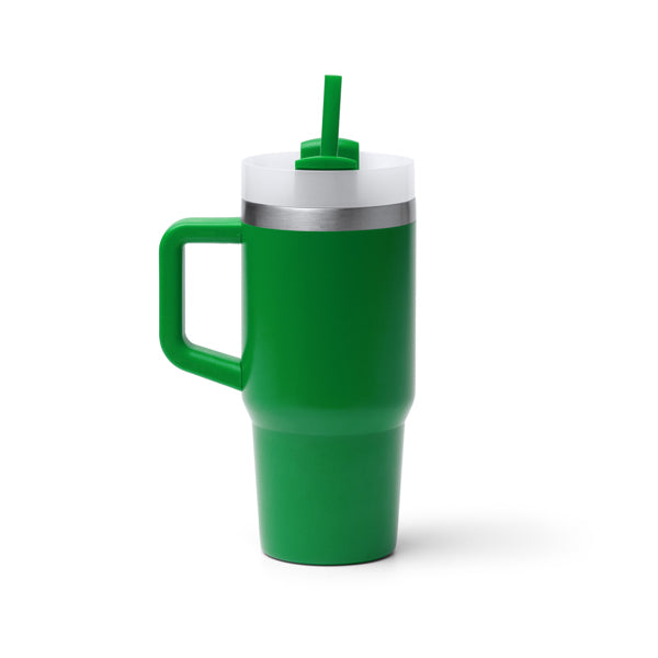 Gotex - Taza térmica elaborada en acero inoxidable 304 reciclado con asa - Verde Helecho