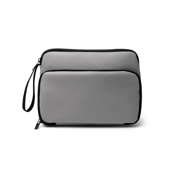 Ronda - Neceser elaborado en suave PU Leather en forma triangular - Gris