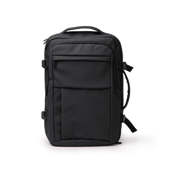 Oregon - Práctica mochila extensible elaborada en PU Leather - Negro