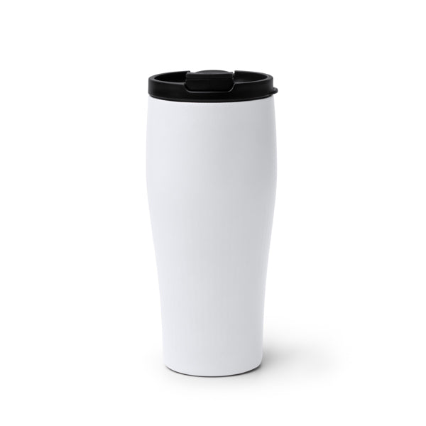 Seward - Vaso térmico diseño curvado elaborado en acero inoxidable 304 reciclado - Blanco