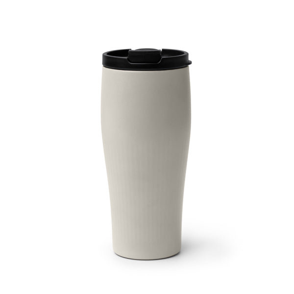 Seward - Vaso térmico diseño curvado elaborado en acero inoxidable 304 reciclado - Beige