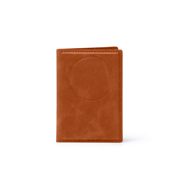 Karty - Tarjetero magnético plegable elaborado en PU reciclado - Marron