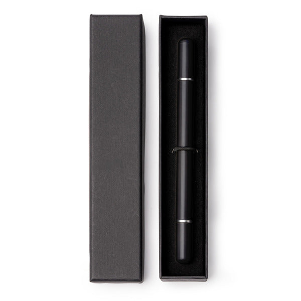 Talbot - Bolígrafo lápiz infinito 2 en 1 con cuerpo metálico - Negro