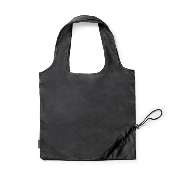 Lezox - Bolsa de la compra plegable elaborada en RPET 190T - Negro