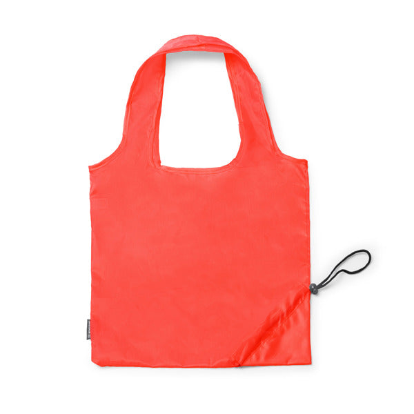 Lezox - Bolsa de la compra plegable elaborada en RPET 190T - Rojo
