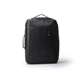 Beria - Práctica mochila para viaje elaborada en PU Leather - Negro
