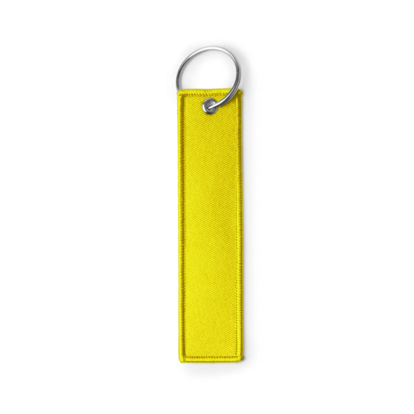Tomcat - Llavero rectangular elaborado en RPET, de tacto suave - Amarillo